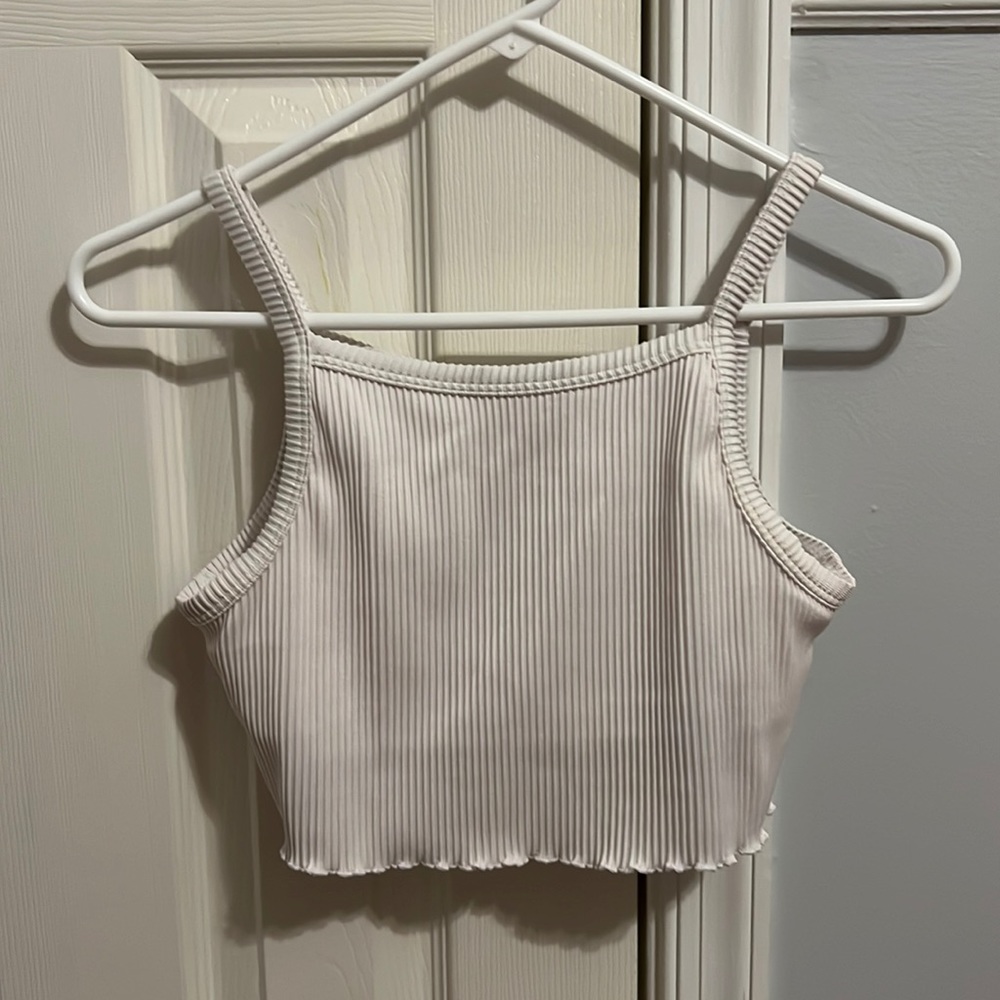 hollister white bathing suit top